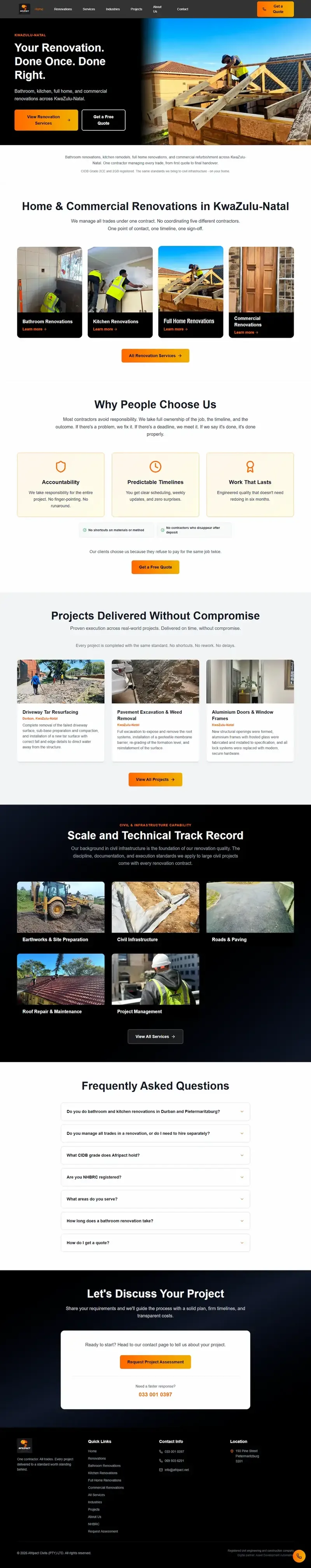The Afripact Civils website